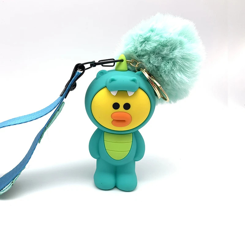 

Q UNCLE Phone Strap 3D Cartoon Chicken Head Shape Lanyard for Keys Kawaii Neck Strap Usb Holder Diy Silica Gel Lanyard