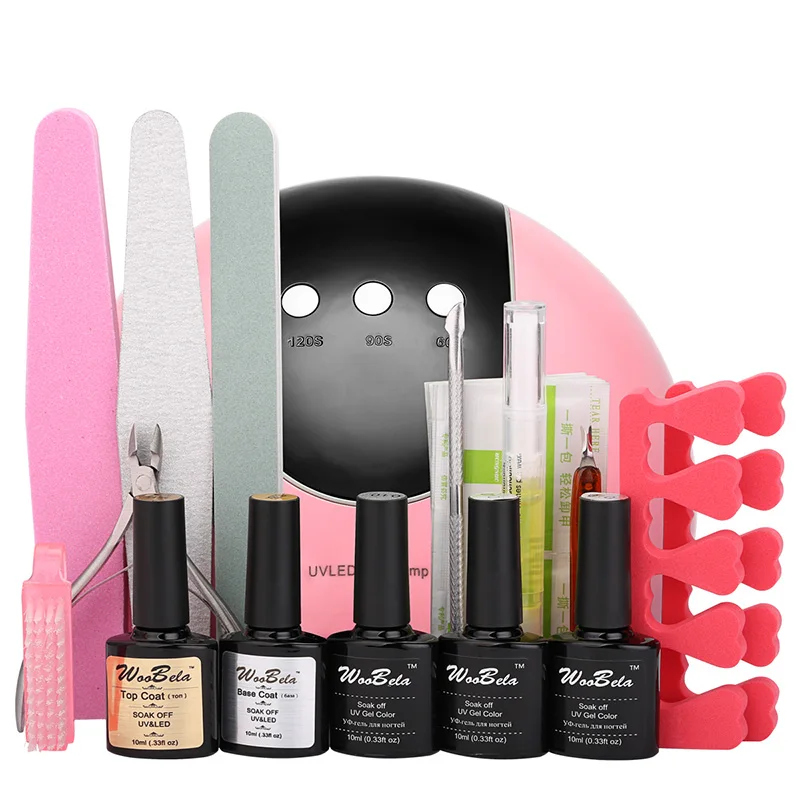 

Nail Art Tools Manicure Set with or without UV Lamp for Nail Salon and DIY Practice Color LED Gel Nail Polish Set