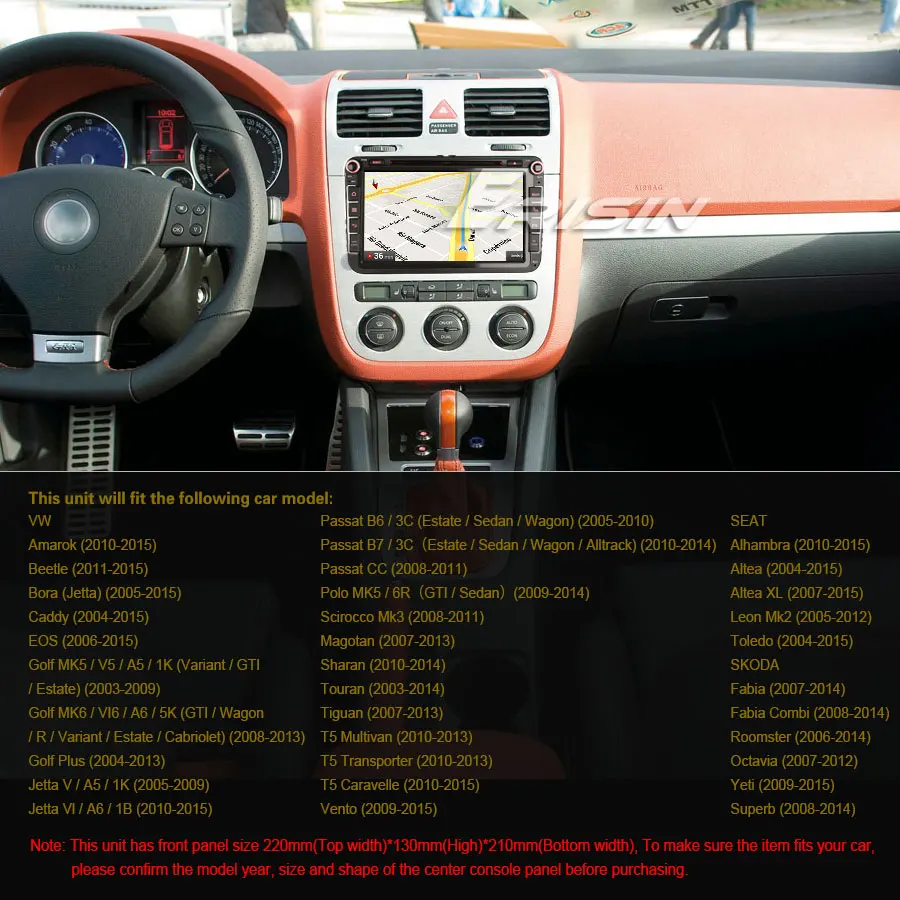 Top 8" Android 9.0 OS Car DVD Multimedia GPS Radio for Volkswagen Passat 2005-2014 Sagitar 2005-2015 Amarok 2010-2015 EOS 2006-2015 3