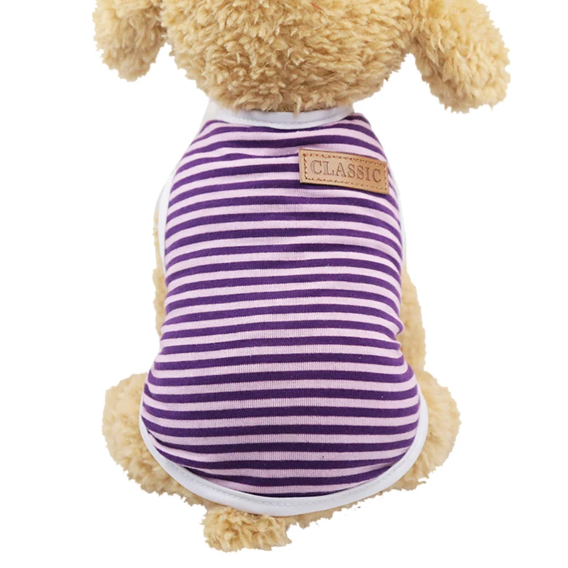 1 шт. хлопковая футболка одежда жилет для собак Одежда для собак Продукты жилет для щенка летний жилет одежда для маленьких собак - Цвет: 8