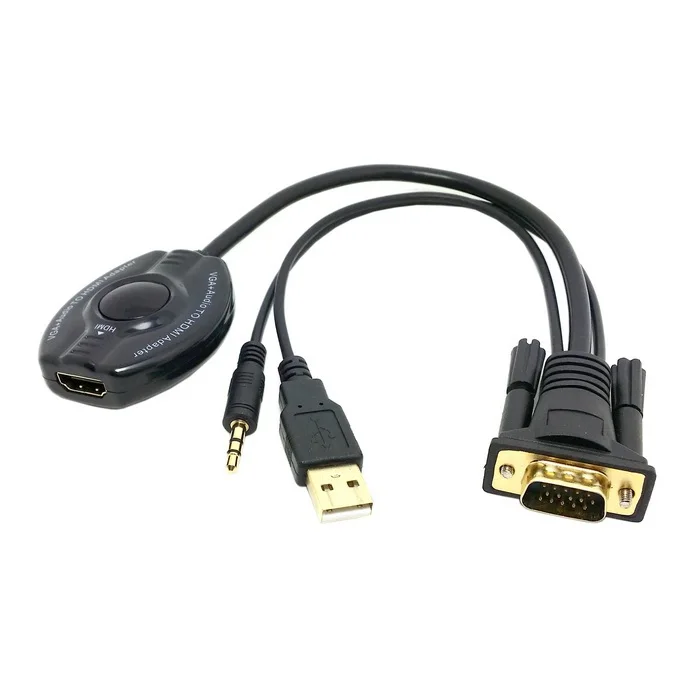 Кабель адаптер для ПК ноутбука VGA USB 3 5 мм аудио HDMI HDTV|adapter cable|converter adaptervga vga |