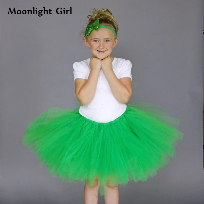 Зеленая юбка-пачка для девочек костюм с юбкой-пачкой для девочек Праздничная костюмная танцевальная юбка юбки-пачки для маленьких девочек фотография pq122