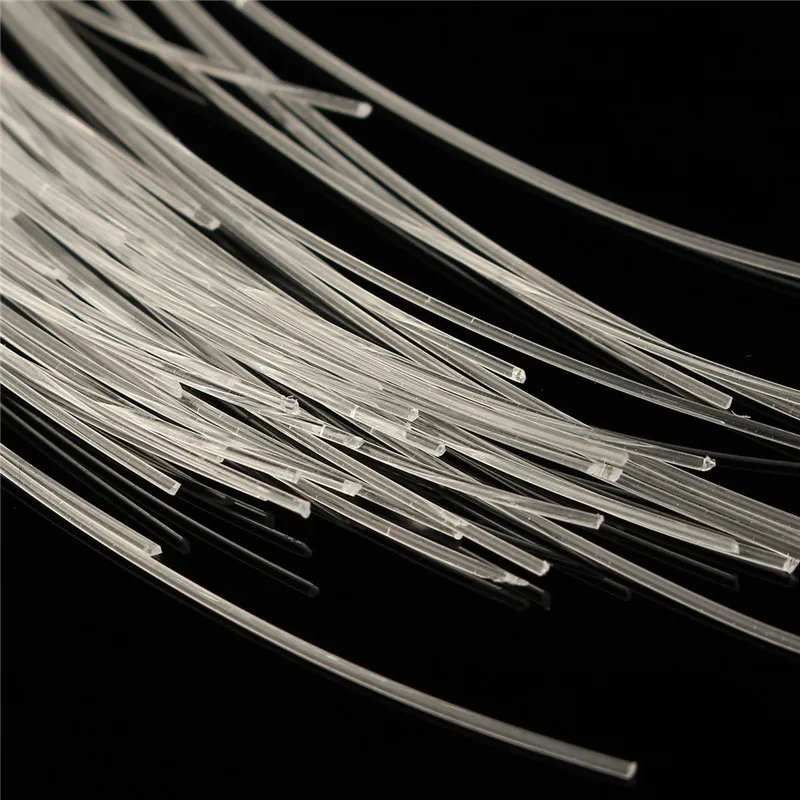 Jiguoor 50 шт. 0,75 мм* 2 м PMMA Пластиковый волоконно-оптический кабель Материал светодиодный кабель конец линии растут рулон звездное небо Ceing огни