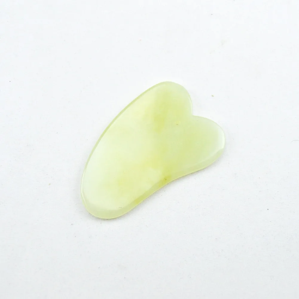 2 Pcs natural light green jade guasha board massage tool facial treatment scraping tool for body health care 2 Pcs natural light green jade guasha board massage tool facial treatment scraping tool for body health care