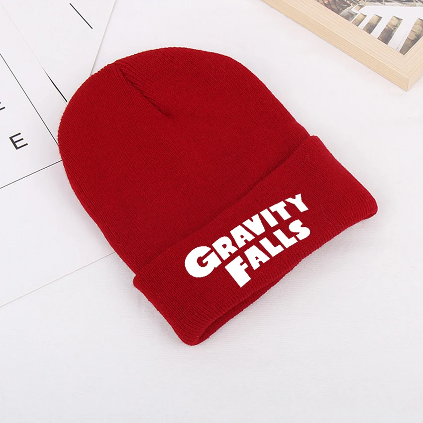 Giancomics Gravity Фолс шляпа мультфильм надпись логотип шапка бини вязаный хлопок