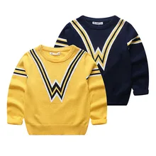 Детские свитера на весну и осень, хлопковый пуловер для мальчиков и девочек