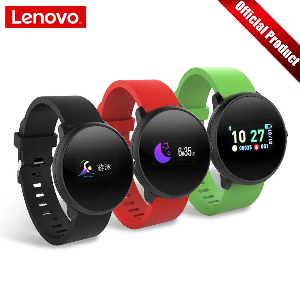 Lenovo Smart Watch HW10 Sports Watch Bracelet IP68 Waterproof 0.96 Inch LCD Color Screen Heart Rate Detector Fitness Tracker