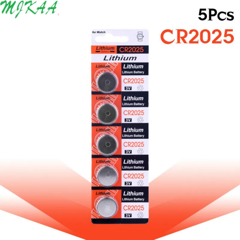 5шт./упак. CR2025 3V литиевая батарея для кнопок BR2025 DL2025 KCR2025 2025 L12 EE6226|Часовые