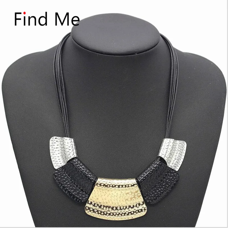 

Find Me 2019 fashion brand Alloy geometry long chain collar choker necklace vintage Boho maxi statement necklace women Jewelry