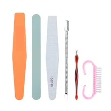 Пилка для полирования ногтей набор Толкатель для кутикулы масло вилочка для маникюра буфер мертвой кожи дизайн ногтей шлифовальный напильник набор