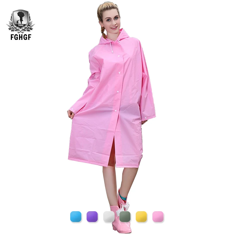

FGHGF Fashion Translucent Ladies EVA Transparent Raincoat Adult Girl Manteau Waterproof Unisex