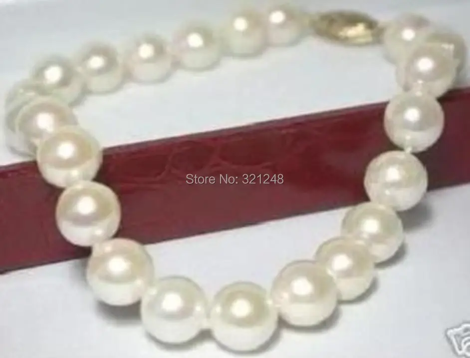 

2014 new fashion free shipping Charming! 8-9mm Genuine Akoya White Pearl Bracelet 7.5" BV02