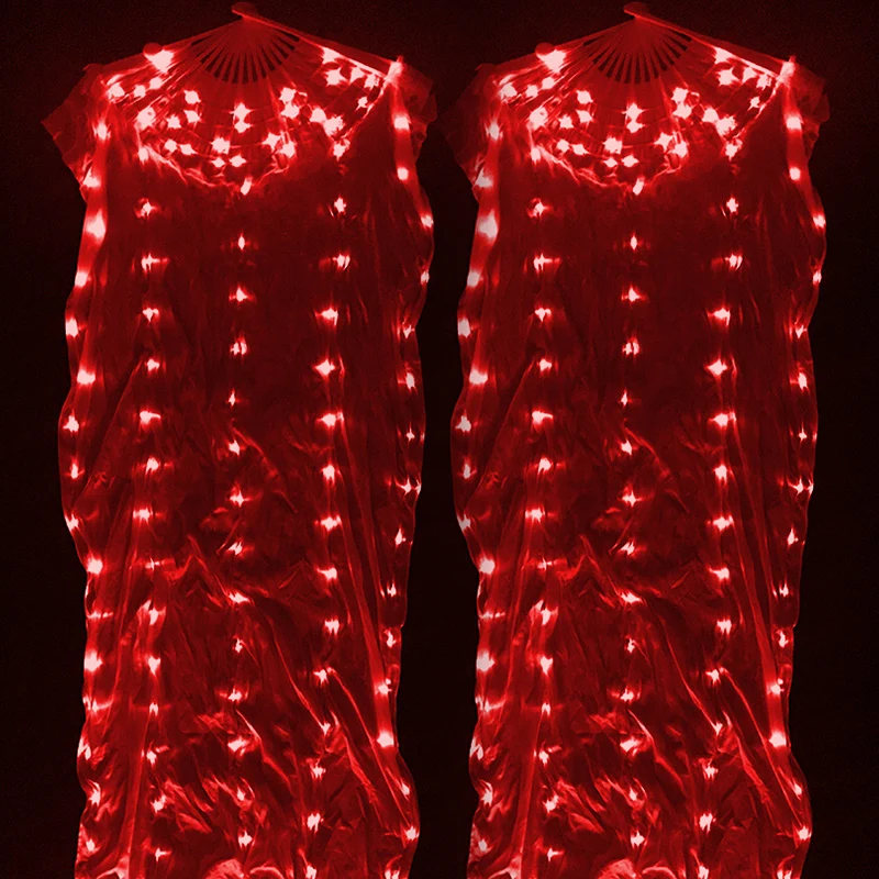 Fan Dance Accessories LED Belly Dance Fan Veil Stage Performance Prop LED Fans Shiny  Pleated  Festival Carnival Bellydance Fans