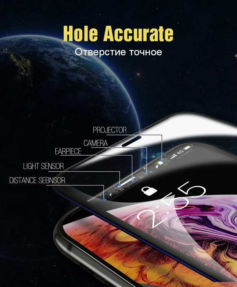 6D Protective Glass On the For iPhone 7 6 XS MAX Screen Protector Full Cover Curved Tempered Glass For iPhone 6 s XR X 10 8 Plus (3)