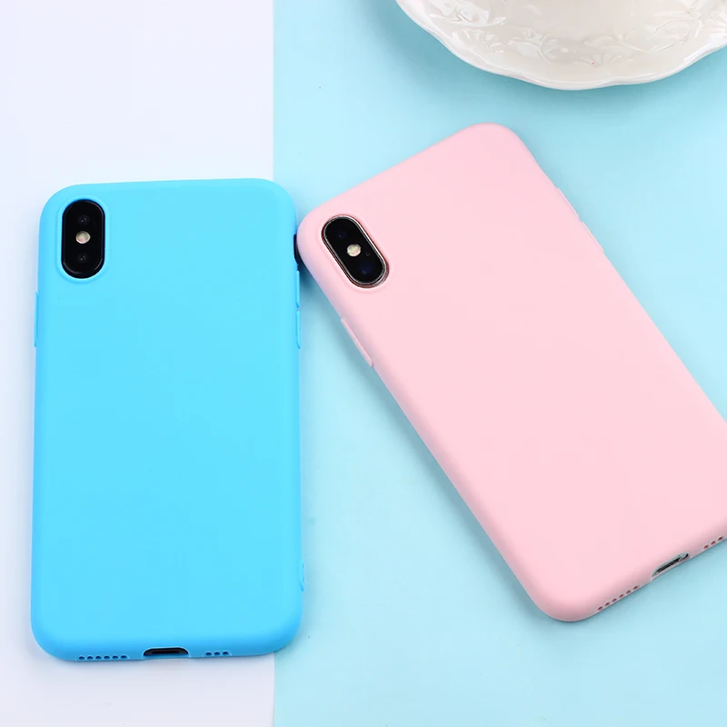 Яркий Цветной чехол для iphone X XS MAX 10 7 8 6 6S Plus Модный милый матовый Мягкий