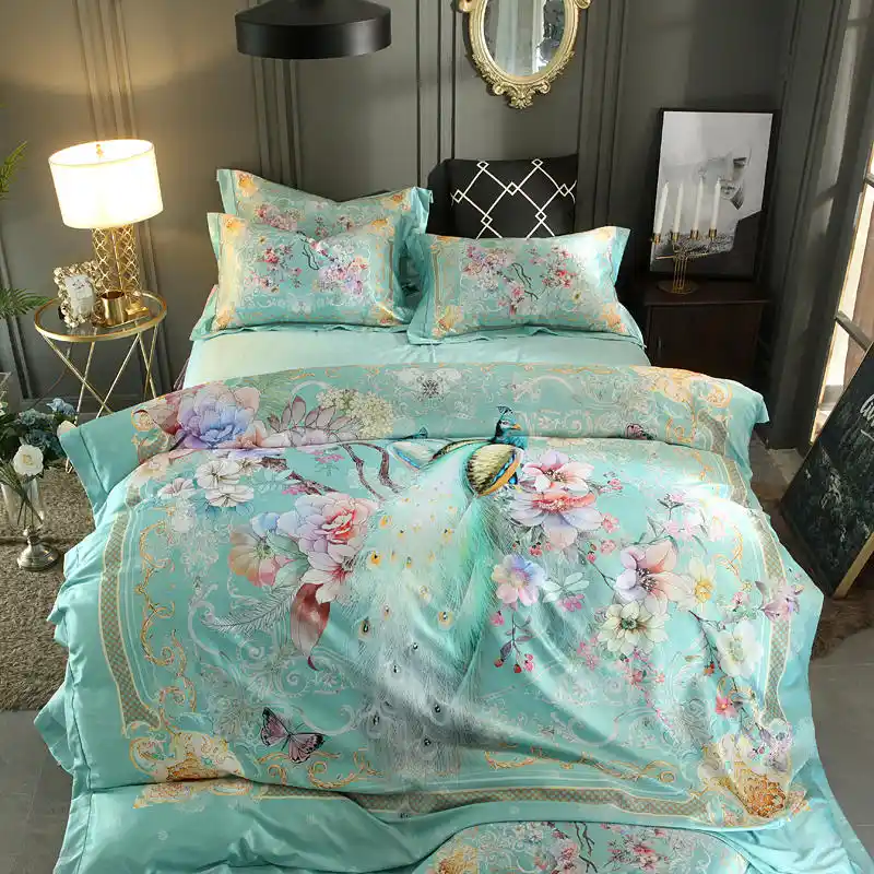 3ds max + fbx obj. queen king size 3d bedding set luxury