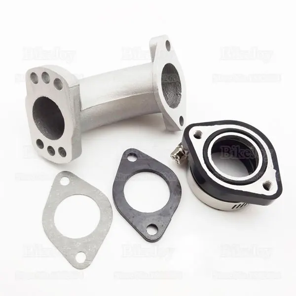 Carb Carburetor Intake Adapter Boot Rubber Pipe & VM24 Manifold Flange