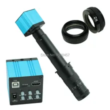 HD 14MP HDMI USB Цифровой Индустрии Видео Инспекции Микроскоп Камеры TF Карта Видеорегистратор + 28X-600X C-MOUNT Зум-Объектив