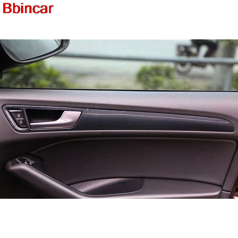 Bbincar partes interiores para Audi Q5 2013-2016 ABS de plástico de fibra de carbono frente de Shif Panel de 4 puertas manejar Trim