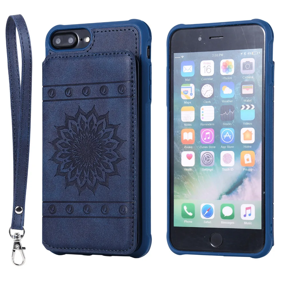Чехол для Coque iphone 5 5s se 6 6S 7 8 plus 6SP роскошный чехол кошелек из искусственной кожи