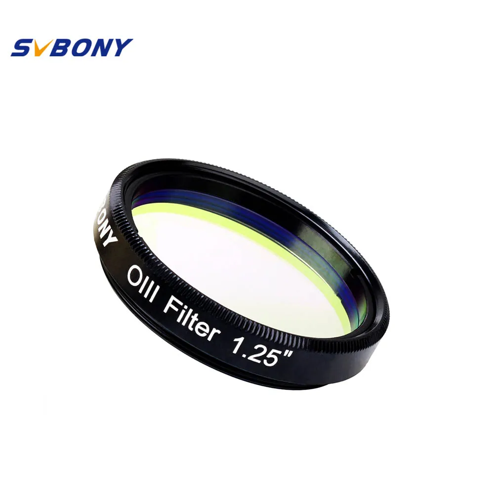 

SVBONY 1.25" O-III Filter 18nm Narrowband Cuts Light Pollution SV115 Filter for Astronomy Telescope OIII Filter F9186A
