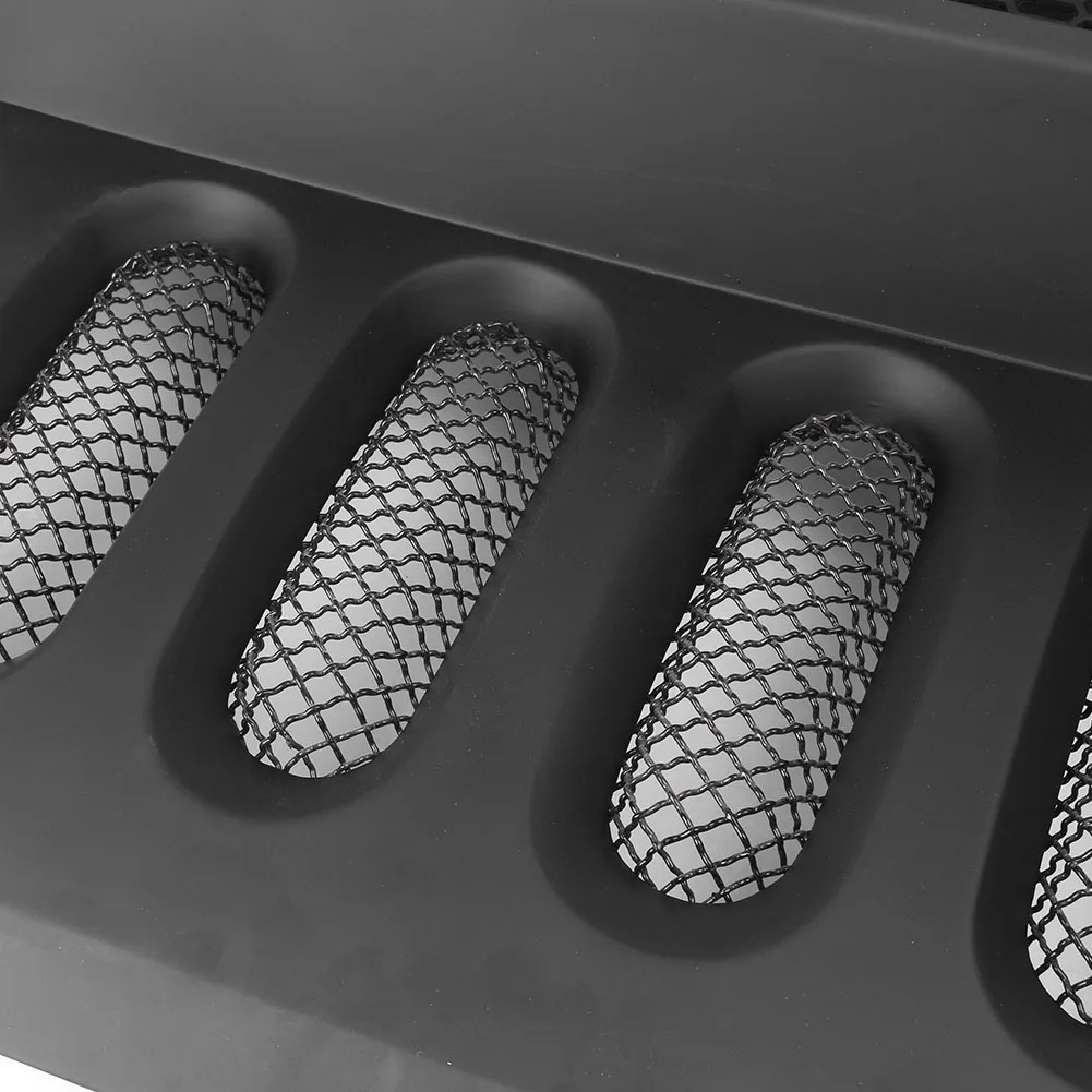 Front Mesh Grille Grill for Jeep Wrangler JK 2007-2017 Ghost Style Auto Car Parts Black Front Mesh Grille Grill for Jeep Wrangler JK 2007-2017 Ghost Style Auto Car Parts Black