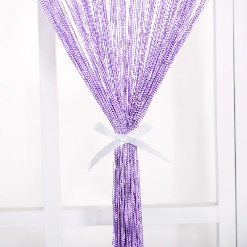 100CM X 200CM Thread Curtains Screen Ribbon String Divider Blind for Living Room Door Wall Window Panel Tassel Curtain