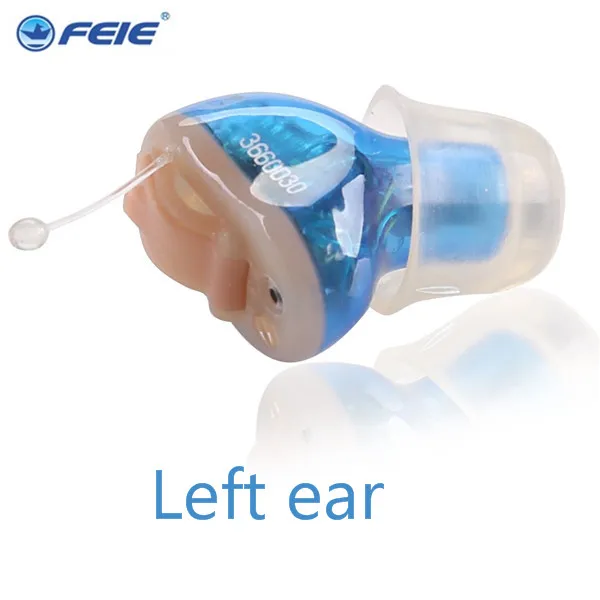 FEIE глухота слуховые устройства CIC наушники S-13A слуховые аппараты Assistane ушной аппарат слуховой аппарат Новое поступление - Цвет: blue for left ear