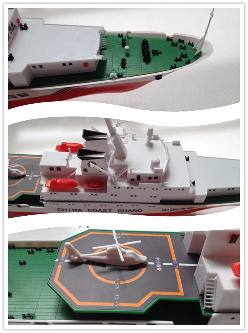 Китайский корабль береговой охраны, 2,4 г, электрический пульт дистанционного управления, модель корабля, военный корабль, двойной пропеллер, сделай сам, лодка, игрушка в подарок