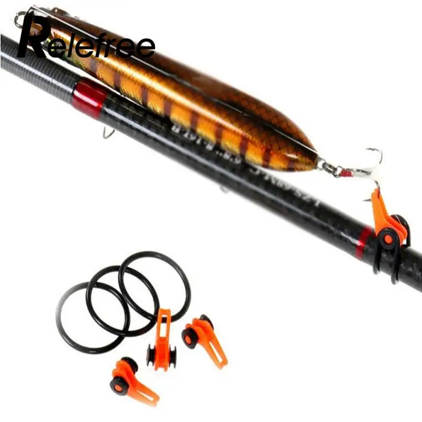 

Relefree 10Pcs Hook Keepers Holders Lures Jig Hooks Safe Keeping For FOR Rods