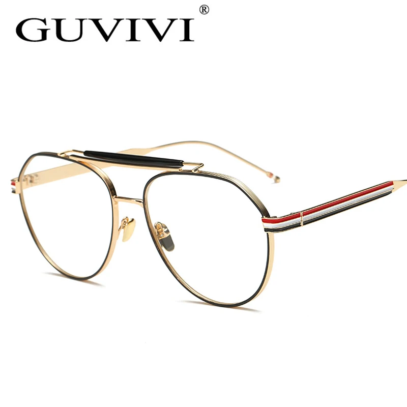 2017 GUVIVI Designer Woman Glasses Optical Frames Metal Round Glasses Frame Clear lens Eyewear Black Silver