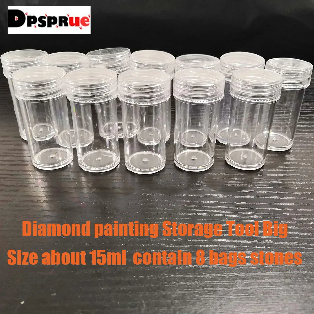 Diamond Painting Accessories Box DIY Container Embroidery Mosaic Tools Bead Cross Stitch Plastic Drill Storage Empty Bottles | Дом и сад