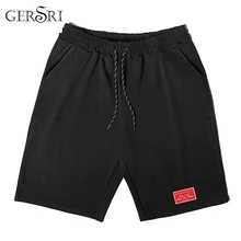Gersri тренировки мужские шорты для бега мягкие беговые шорты хлопковые дышащие спортивные шорты для спортзала мужские свободные спортивные штаны супер размер