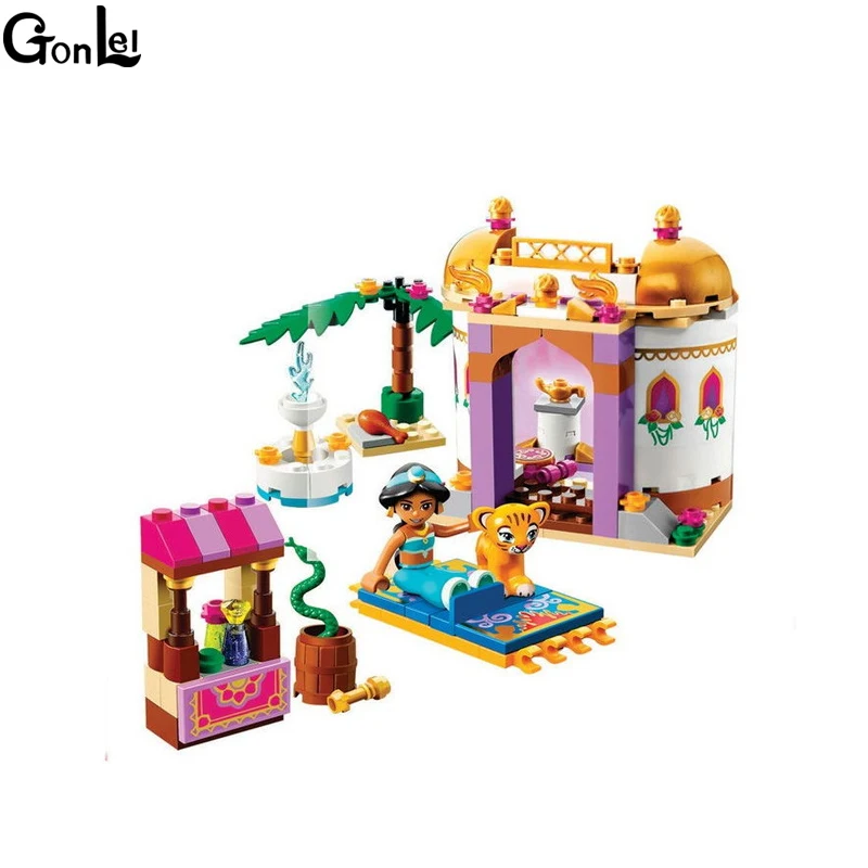 

GonLeI 10434 145pcs Dream Sleeping Girl Series Aladdin Princess Jasmine Bricks Building Block Toys for children Legoingly