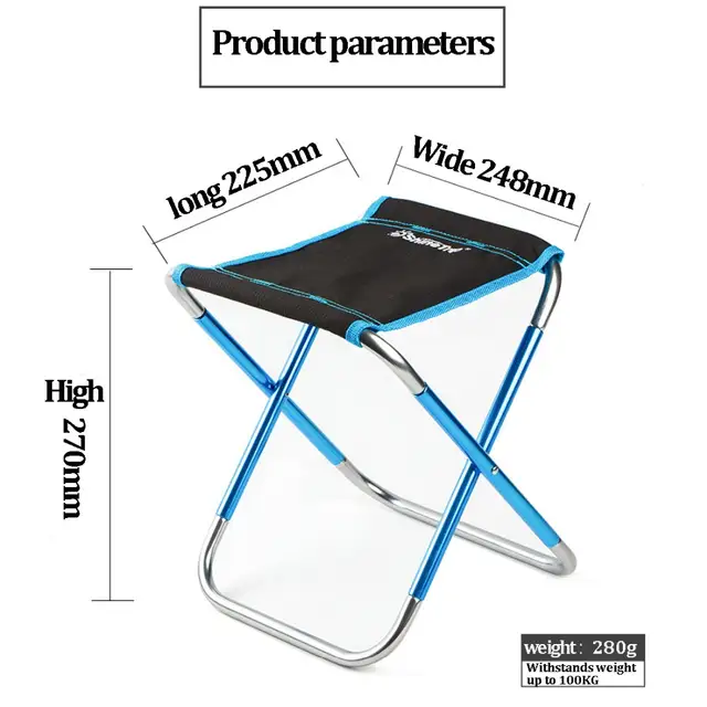 Us 21 0 Outdoor Folding Fishing Chair Ultra Light 7075 Aluminum Alloy Portable Folding Picnic Bbq Stool Garden Chair Tools In Beach Chairs From