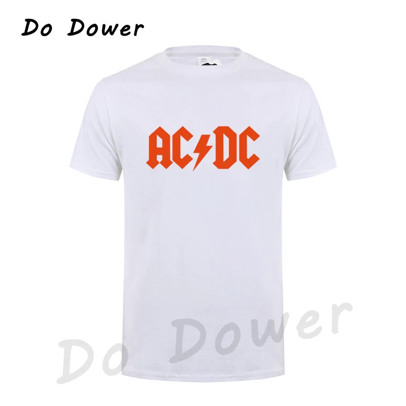 Новинка, Camisetas AC/DC Band Rock, Мужская футболка с графическим принтом Acdc, Повседневная футболка с круглым вырезом, хип-хоп, короткий рукав, хлопковый топ - Цвет: White 5