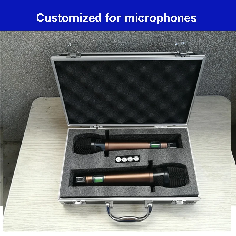 

Aluminum tool box Portable Instrument box Storage Case with Sponge Lining Handheld Impact resistant Tool Box 30x17x8 cm