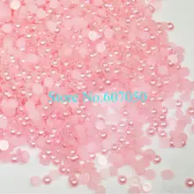 3 мм круглый искусственный жемчуг полушар(10000 шт./лот) розовый для дизайна ногтей Жемчуг/украшение для ногтей горный хрусталь