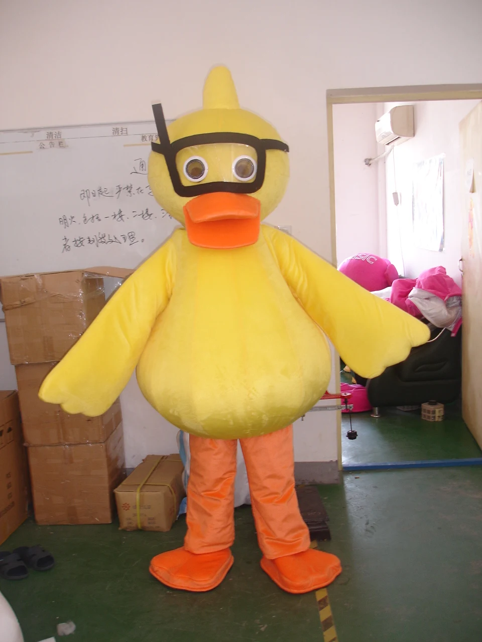 Yellow Duck Mascot Costume Adult Size Fancy Dress Cute Mascot Costume
