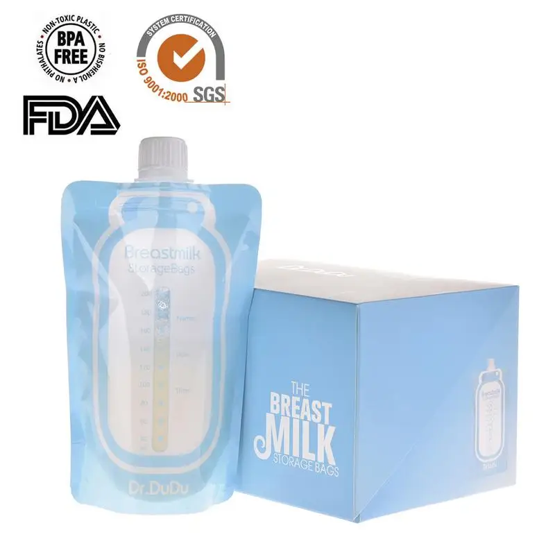 

30 PCS Pack In Box 200ML Direct-Pump Breast Pump Twist-Cap Breast Milk Storage Bag Pouch Fresh Saver (Not Including Adapters)