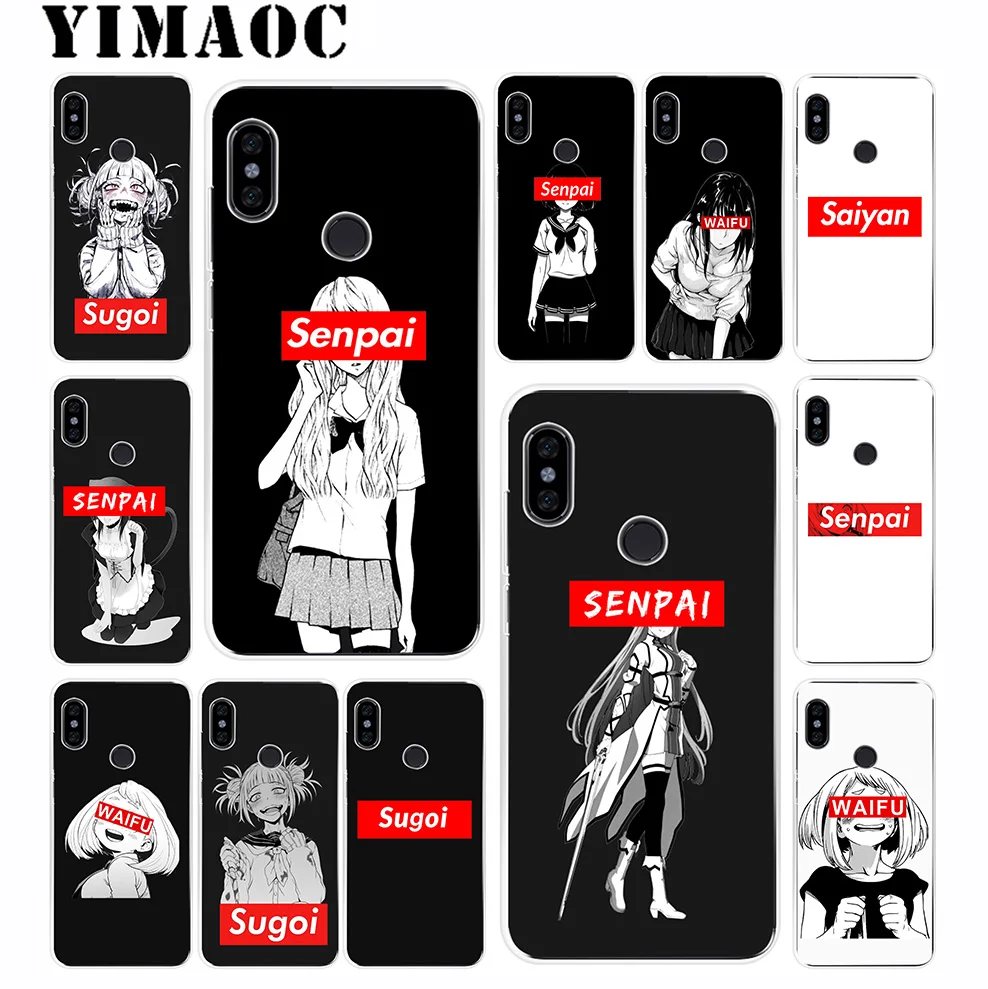 

YIMAOC Sugoi Senpai Anime Waifu Soft Silicone Case for Xiaomi Redmi 6 6A 5A 5 S2 Puls Note 8 7 6 5 4X 4 4A Pro for Redmi Go