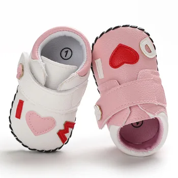 

Children's baby shoes PU leather spring and autumn flowers first walker soft bottom newborn baby soft leather childr