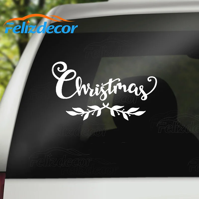 Christmas word Sign Decal Art Car Decals Sticker Creative Bumper Xmas Stickers White Window Decor Waterproof Removable L689 | Автомобили и