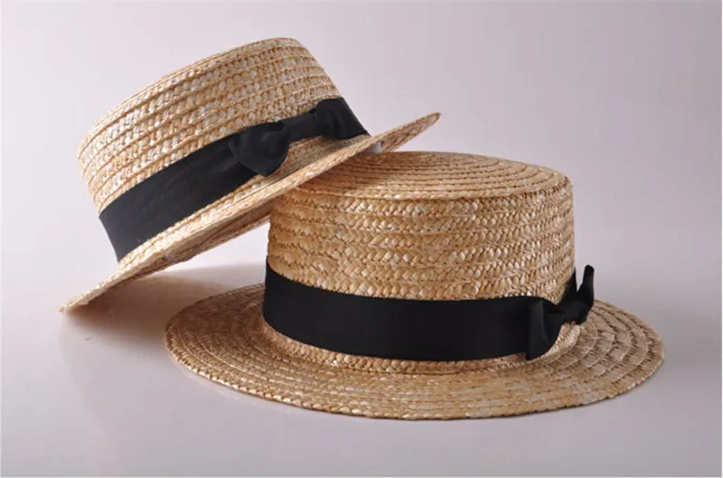 Летние плоские шляпы от солнца для женщин дети Chapeau Feminino соломенная шляпа Панама Стиль Кепка pelli сторона с Коу Пляжный набор игрушек для детей Кепка для девочек