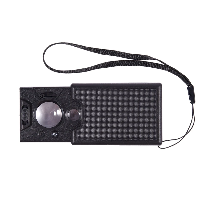 

BMBY-New 30x 45x 60x LED UV Lighted Magnifier Jewelers Loupe Loop Magnifying Glass