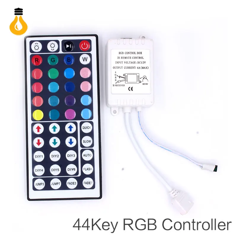 

Led Controller 44 Keys LED IR RGB Controler LED Lights Controller IR Remote Dimmer DC12V 6A For RGB 3528 5050 LED Strip