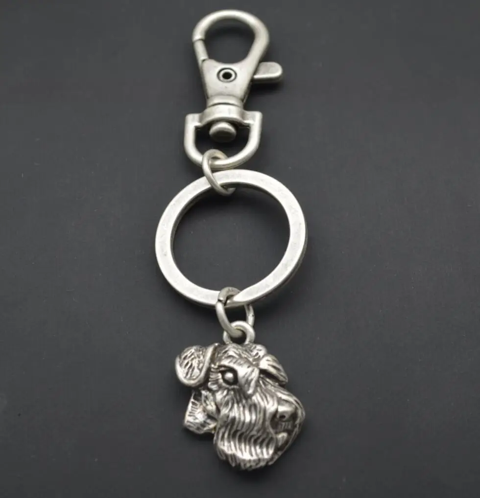 

Vintage Schnauzer key Chain,Key Ring ,Key Charm--12Pcs/lot