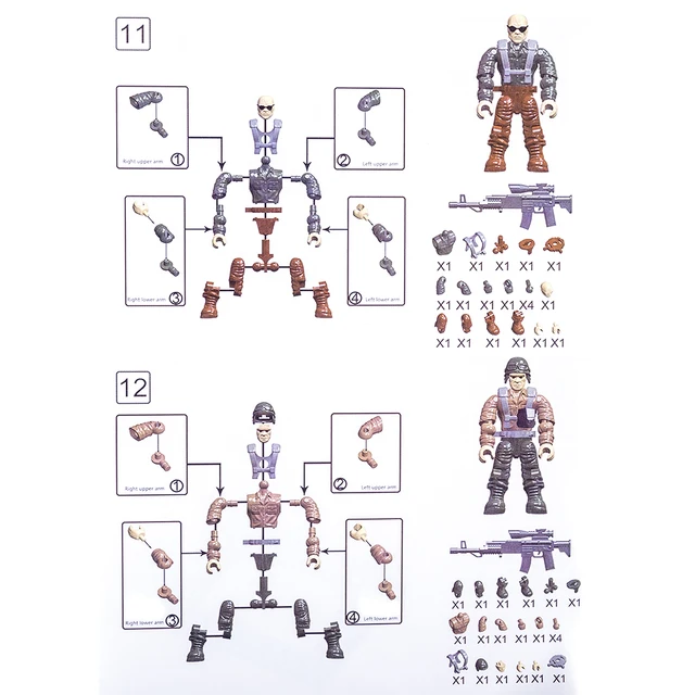 Military Series Lone Wolf Camp Mini Particle Children Building Block Doll Toy for Children Christmas Gift 5