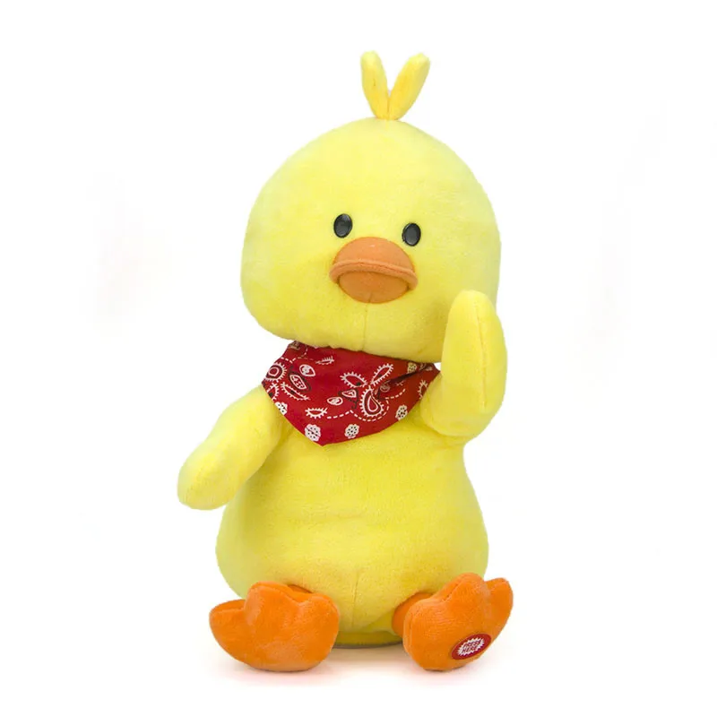 1 Pcs Children's Toys Electric Little Yellow Duck Singing Dance Interactive Toy Plush Toys