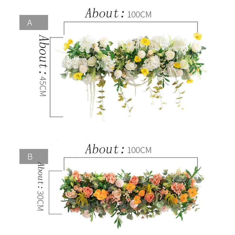 Flone 100cm Artificial Silk Rose Plant Flower Row For Wedding Arch Road Lead Flower Art Background Wall Decoration Party Decor Flone 100cm Artificial Silk Rose Plant Flower Row For Wedding Arch Road Lead Flower Art Background Wall Decoration Party Decor